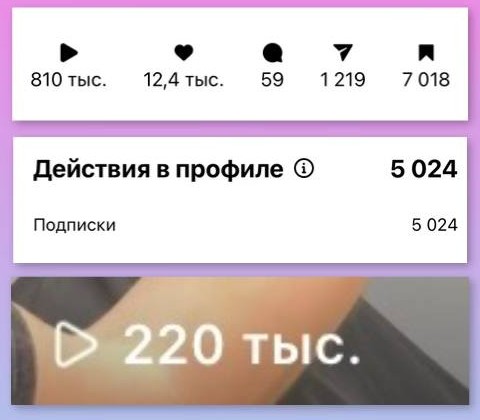 Статистика ролика: 810 тыс. просмотров и 5024 подписки
